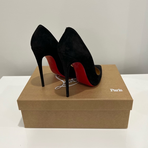 Christian Louboutin So Kate 120mm Black Suede - Picture 4 of 7